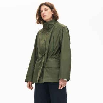 Lacoste Flared Water-Resistant Parka - Parka Dámské Hnědožlutý Zelene | CZ-XzeqSh